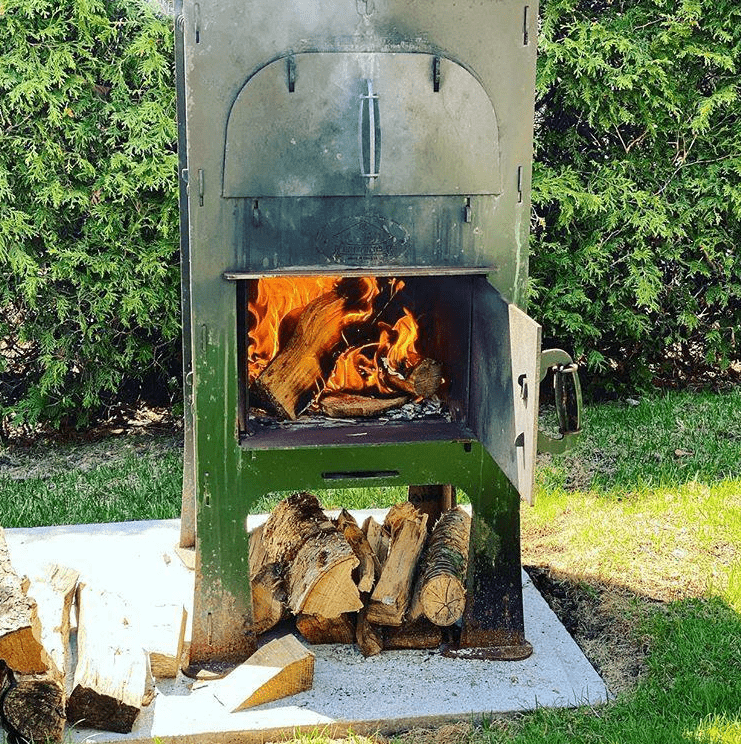 Oven Brothers Oven Brothers "Original BRO" Outdoor Wood Fired Cooking & Pizza Oven OB1001 Wood / Black OB1001 Freestanding Pizza Oven 628678792005