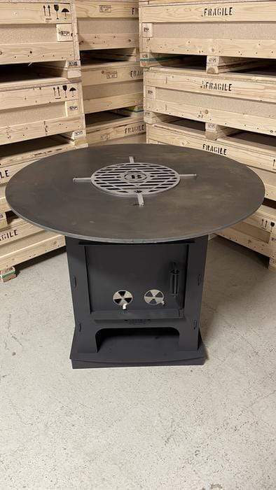 Oven Brothers Oven Brothers The Iron Fuoco 42" Grill Table Wood / Black OBIFFT Freestanding Wood Griddle 628678792173