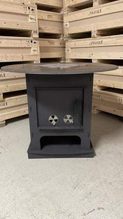 Oven Brothers Oven Brothers The Iron Fuoco 42" Grill Table Wood / Black OBIFFT Freestanding Wood Griddle 628678792173