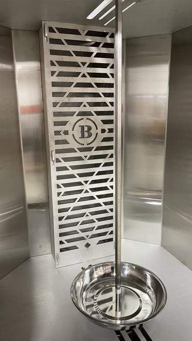Oven Brothers Oven Brothers The Original Joint Rotisserie Standalone Wood / Stainless Steel OBRS Countertop Charcoal Grill 628678792197