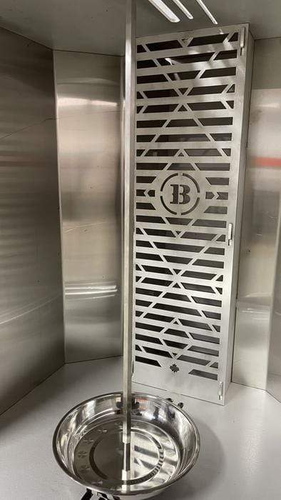 Oven Brothers Oven Brothers The Original Joint Rotisserie Standalone Wood / Stainless Steel OBRS Countertop Charcoal Grill 628678792197