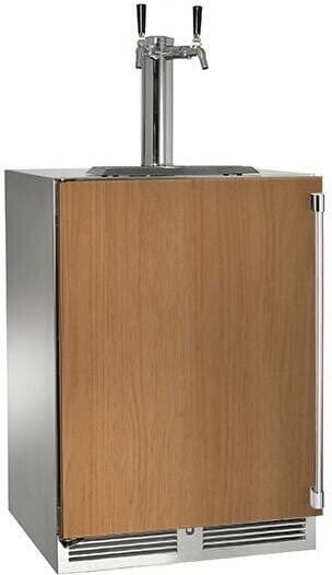 Perlick Perlick 24" Signature Series Indoor Beer Dispenser Dual Tap / Hinge Left - Panel-Ready Solid Door / No HP24TS-4-2L-2 Refrigerators