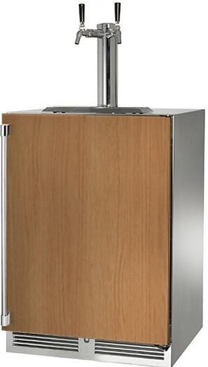 Perlick Perlick 24" Signature Series Indoor Beer Dispenser Dual Tap / Hinge Right - Panel-Ready Solid Door / No HP24TS-4-2R-2 Refrigerators