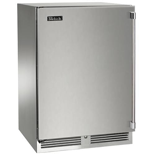 Perlick Perlick Signature Series Marine Grade Beverage Center Left / Stainless Steel Solid Door / No HP24BM-4-1L Refrigerators