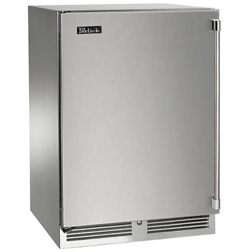 Perlick Perlick Signature Series Marine Grade Dual Zone Refrigerator/wine Reserve Left / Stainless Steel Solid Door / No HP24CM-4-1L Refrigerators