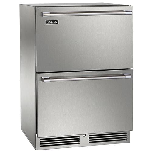 Perlick Perlick Signature Series Marine Grade Refrigerator Drawers HP24RM Stainless Steel / No HP24RM-4-5 Refrigerators