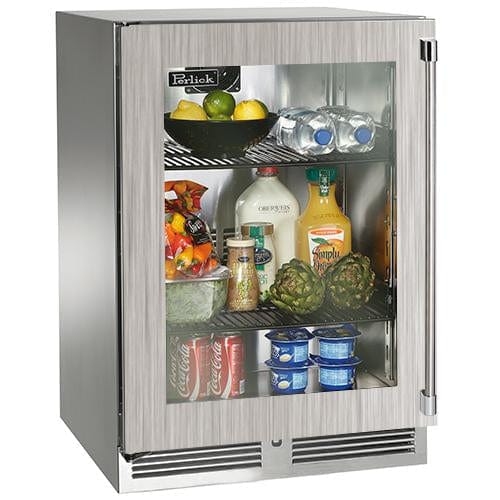 Perlick Perlick Signature Series Marine Grade Refrigerator HP24RM Left / Panel-Ready Glass Door / No HP24RM-4-4L Refrigerators