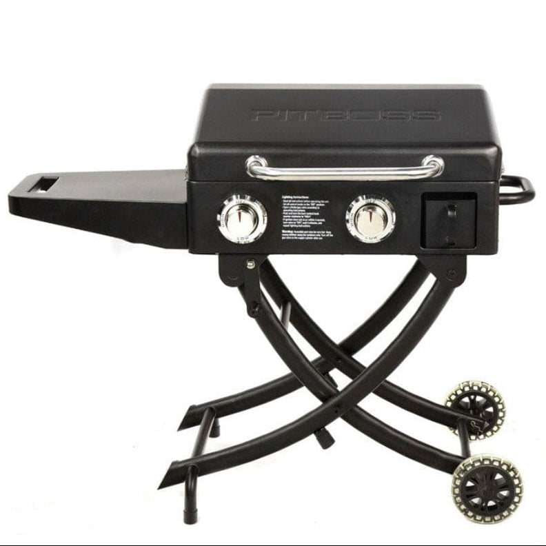Pit Boss Grills Pit Boss Sportsman Portable 2-Burner Griddle w/ Legs 10732 Propane / Black 10732 Freestanding Gas Griddle 684678107324