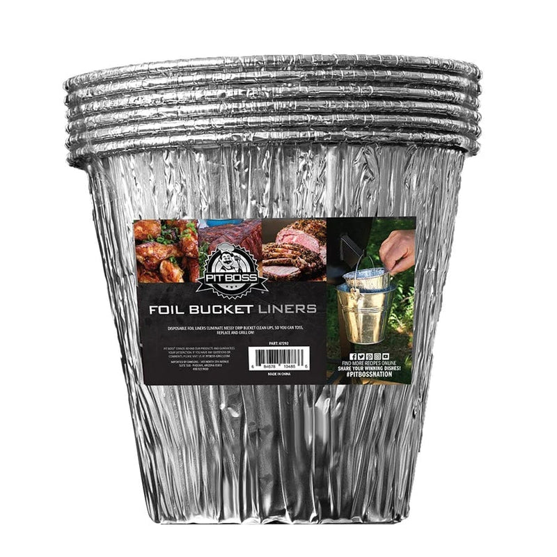Pit Boss Pit Boss 6 Pack Grease Bucket Foil Liners 41237 Part Grease Tray, Grease Cup & Drip Pan 684678412374