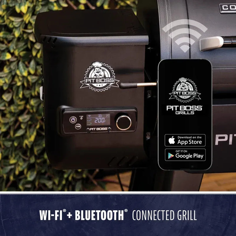 Pit Boss Pit Boss Competition Series 1020 Pellet Grill & Gas Griddle Combo Wood Pellet/Gas / Black 11212 Freestanding Pellet Grill 684678112120