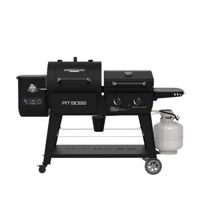 Pit Boss Pit Boss Competition Series 1020 Pellet Grill & Gas Griddle Combo Wood Pellet/Gas / Black 11212 Freestanding Pellet Grill 684678112120