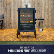Pit Boss Pit Boss Navigator 6-Series Vertical Pellet Smoker Pellet / Black DA-11115 Freestanding Pellet Grill 684678111154