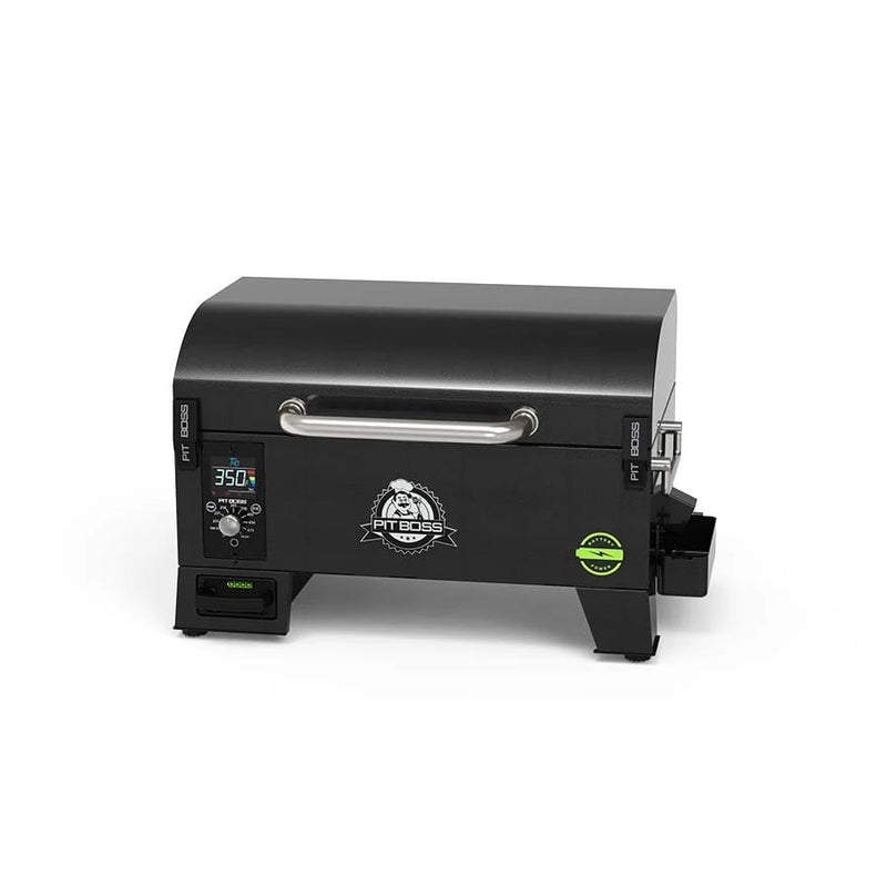 Pit Boss Pit Boss Portable Battery Powered Wood Pellet Grill with Cover Wood Pellet / Black 10798 Portable Pellet Grill 684678107980