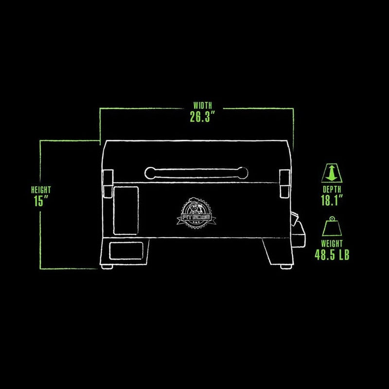 Pit Boss Pit Boss Portable Battery Powered Wood Pellet Grill with Cover Wood Pellet / Black 10798 Portable Pellet Grill 684678107980