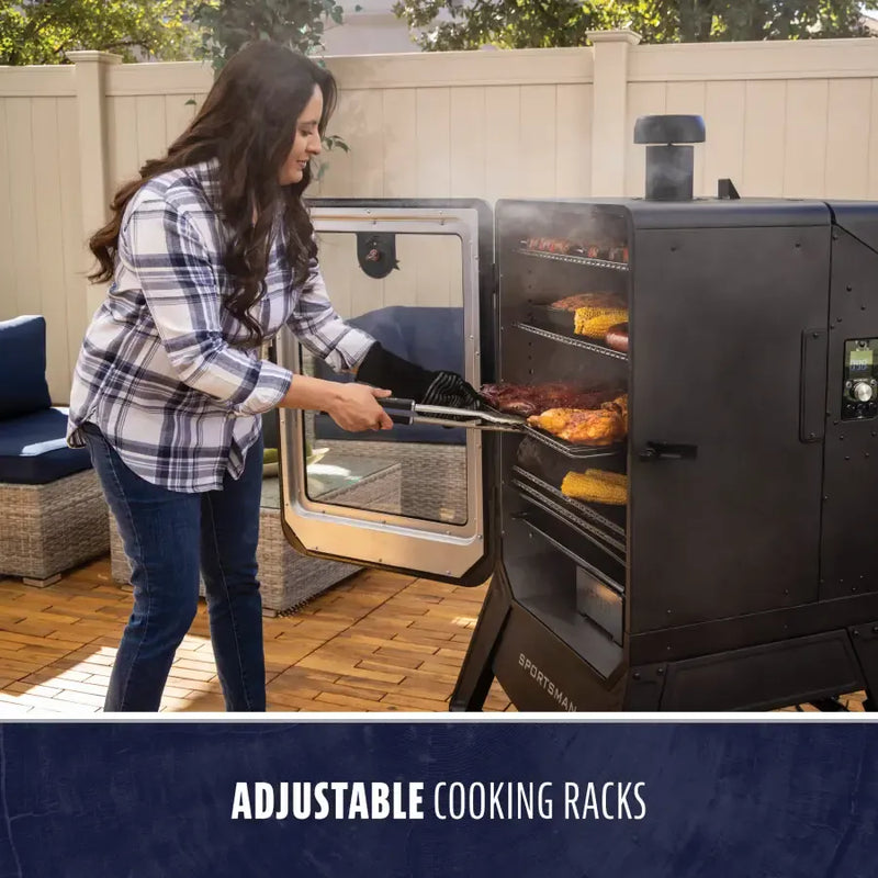 Pit Boss Pit Boss Sportsman 5-Series Vertical Pellet Smoker With Wi-Fi Pellet / Black 11109 Freestanding Pellet Grill 684678111093