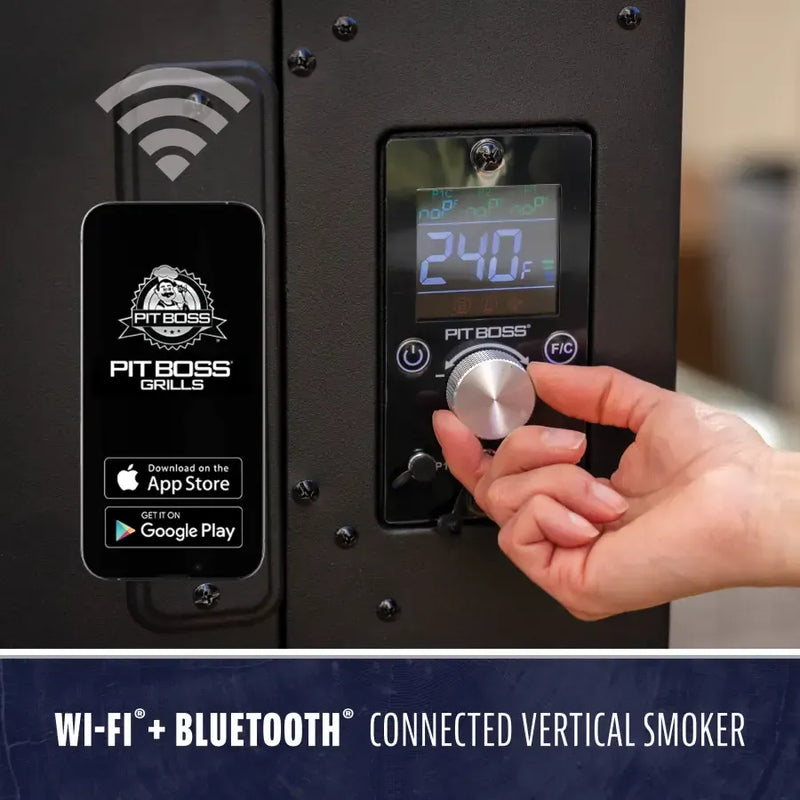 Pit Boss Pit Boss Sportsman 5-Series Vertical Pellet Smoker With Wi-Fi Pellet / Black 11109 Freestanding Pellet Grill 684678111093