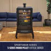 Pit Boss Pit Boss Sportsman 5-Series Vertical Pellet Smoker With Wi-Fi Pellet / Black 11109 Freestanding Pellet Grill 684678111093