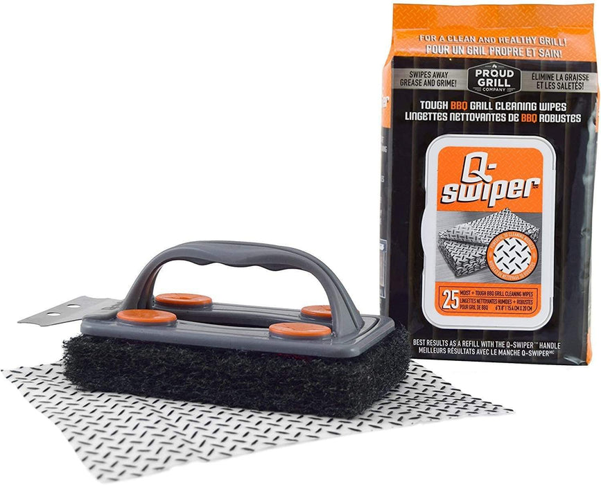 Proud Grill Proud Grill Brush w/ 25 Wipes Q-Swiper 1251C Accessory Cleaning Brush 827732000012