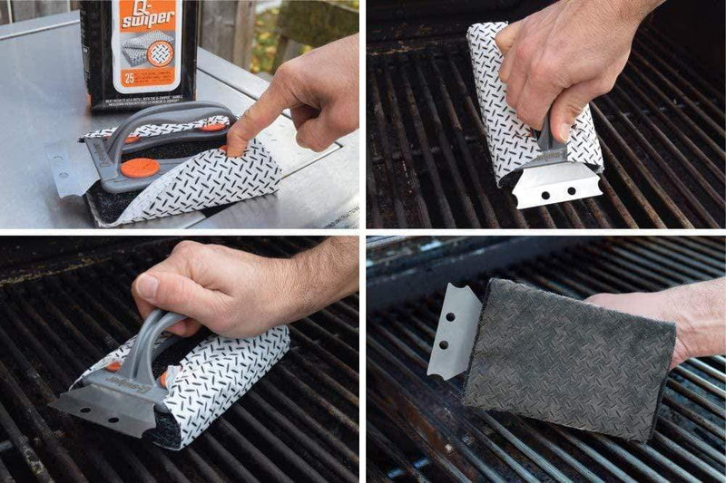 Proud Grill Proud Grill Brush w/ 25 Wipes Q-Swiper 1251C Accessory Cleaning Brush 827732000012