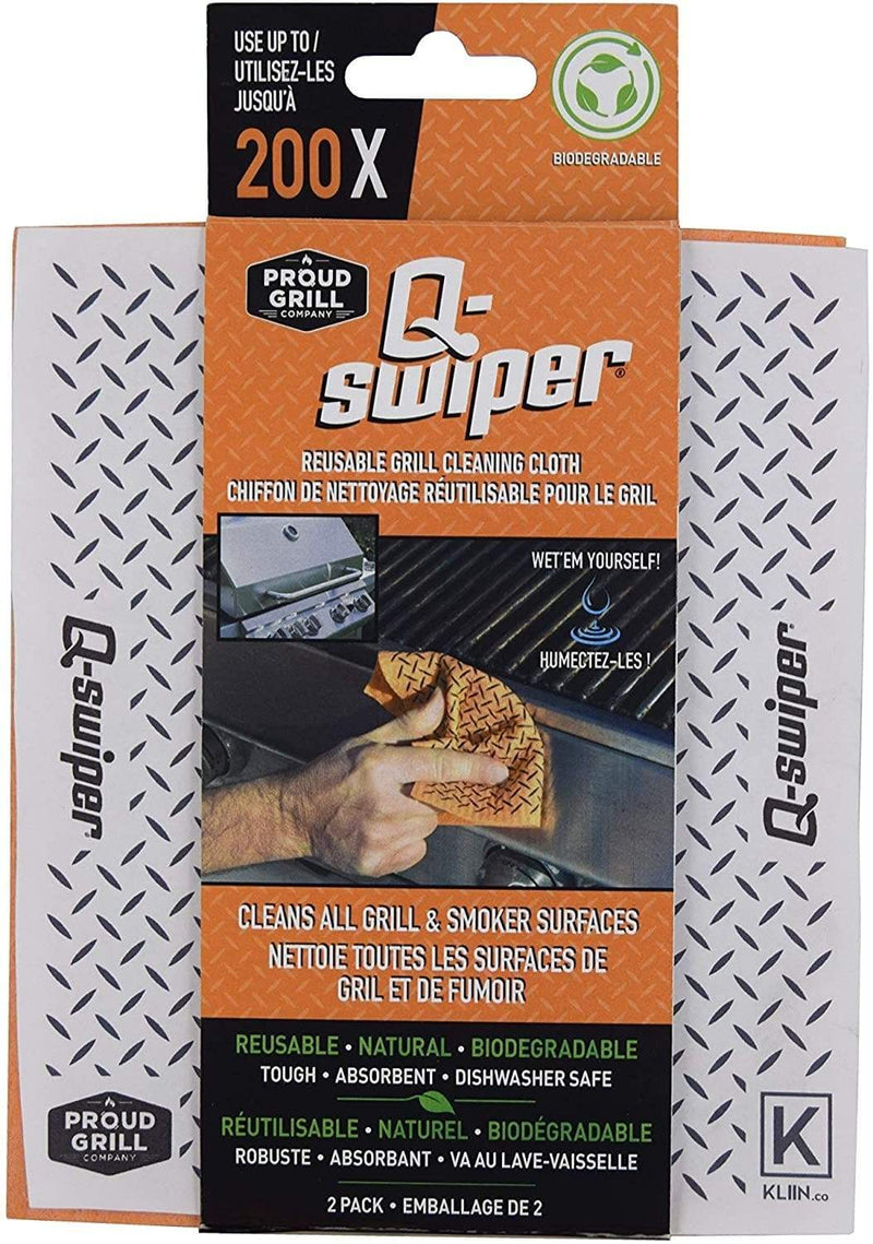 Proud Grill Proud Grill Q-Swiper Reusable Grill Cleaning Cloth 2 Pack 4020C Accessory Cleaning Brush