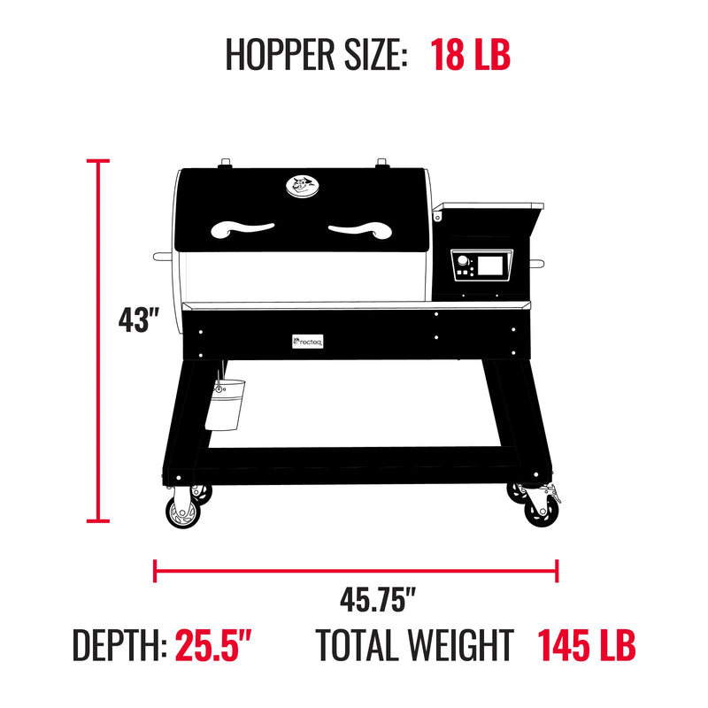 Recteq Recteq Deck Boss 900 Wood Pellet Grill Pellet / Stainless Steel RT-900DB Freestanding Pellet Grill 810179692353