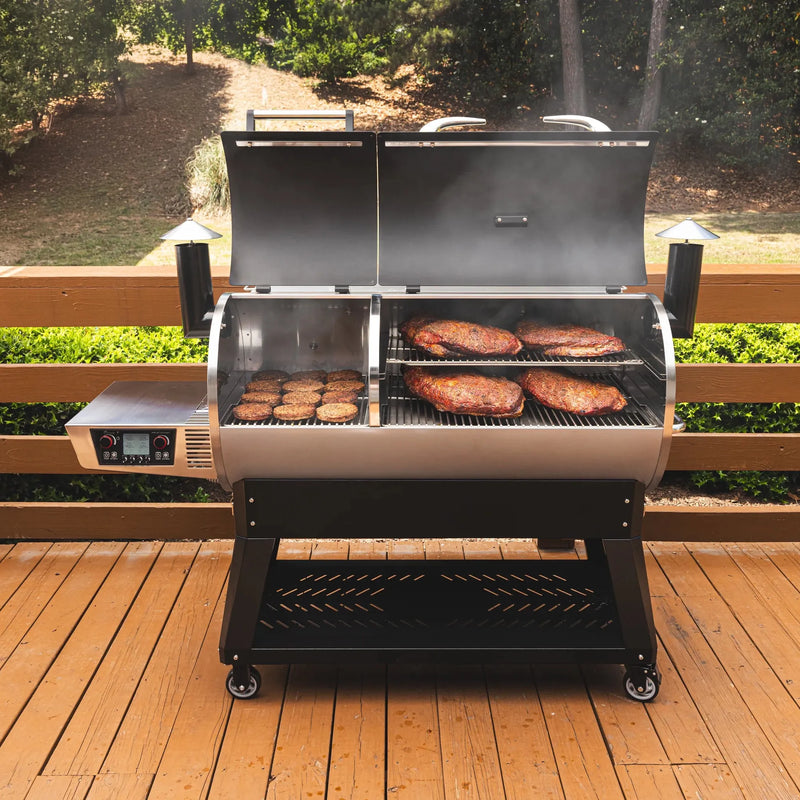 Recteq Recteq DualFire 1200 Wood Pellet Grill Pellet / Stainless Steel RT-1200DF Freestanding Pellet Grill 810021996165