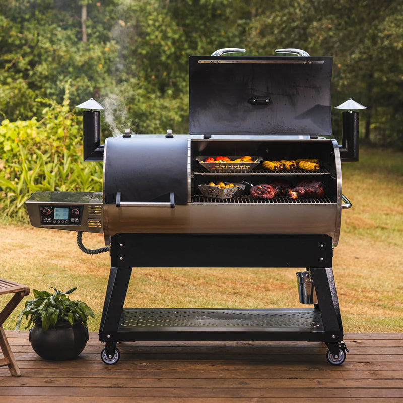 Recteq Recteq DualFire 1200 Wood Pellet Grill Pellet / Stainless Steel RT-1200DF Freestanding Pellet Grill 810021996165