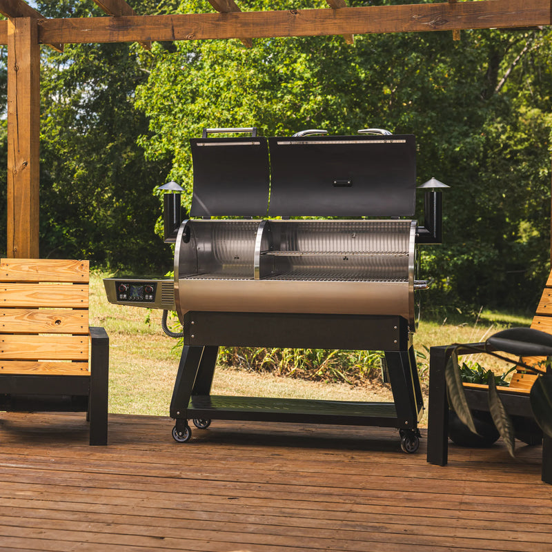 Recteq Recteq DualFire 1200 Wood Pellet Grill Pellet / Stainless Steel RT-1200DF Freestanding Pellet Grill 810021996165