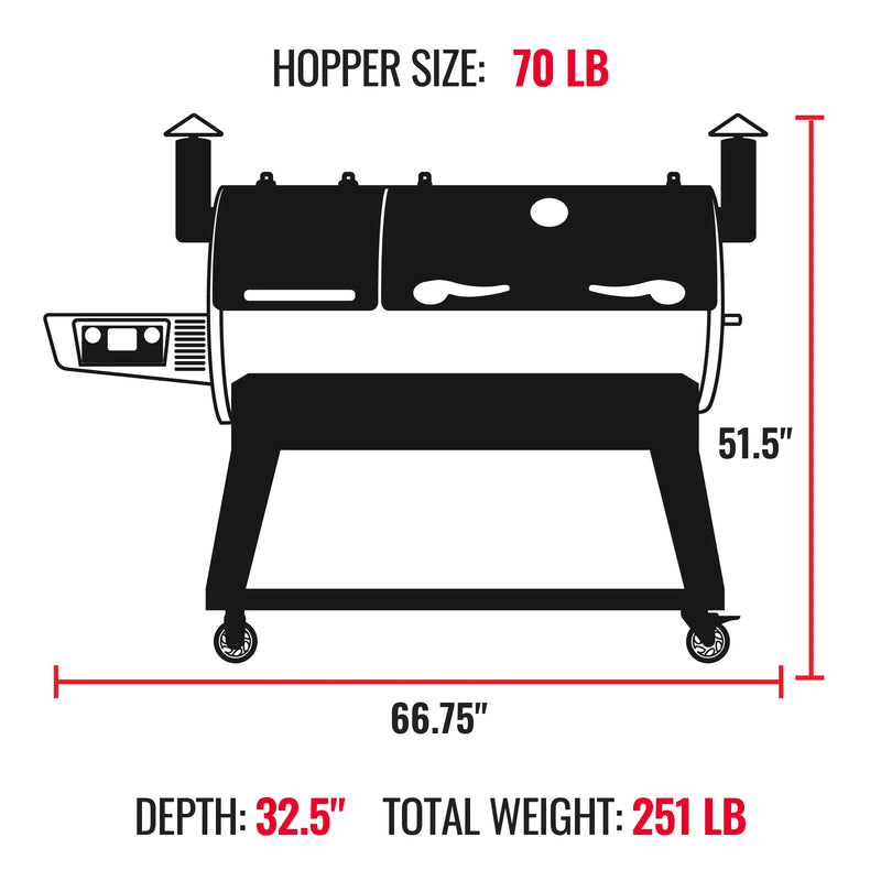 Recteq Recteq DualFire 1200 Wood Pellet Grill Pellet / Stainless Steel RT-1200DF Freestanding Pellet Grill 810021996165