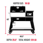 Recteq Recteq Patio Legend 600 Wood Pellet Grill Pellet / Stainless Steel RT-600PL Freestanding Pellet Grill 810179692322