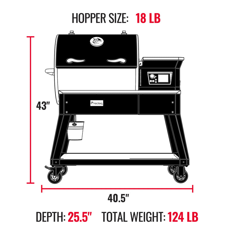 Recteq Recteq Patio Legend 600 Wood Pellet Grill Pellet / Stainless Steel RT-600PL Freestanding Pellet Grill 810179692322