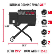 Recteq Recteq Road Warrior 340P Portable Wood Pellet Grill Pellet / Black RT-340P Portable Pellet Grill 810021995410