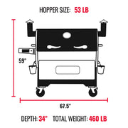 Recteq recteq RT-2500 BFG Wood Pellet Grill Pellet / Stainless Steel RT-2500-0621 Freestanding Pellet Grill 810021993713