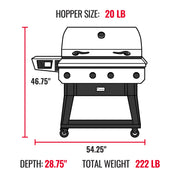 Recteq Recteq X-Fire Pro 825 Wood Pellet Grill Pellet / Stainless Steel RT-825XF Freestanding Pellet Grill 810179690342