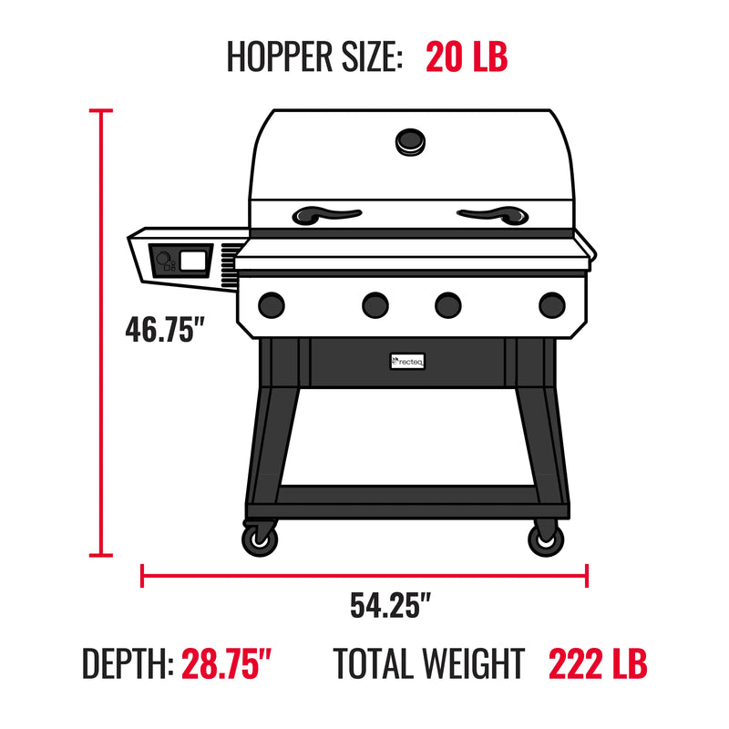 Recteq Recteq X-Fire Pro 825 Wood Pellet Grill Pellet / Stainless Steel RT-825XF Freestanding Pellet Grill 810179690342