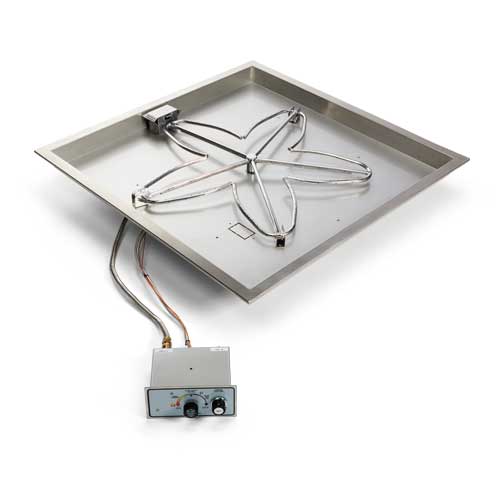 HPC Fire 24" Square Bowl Pan Fire Pit Insert