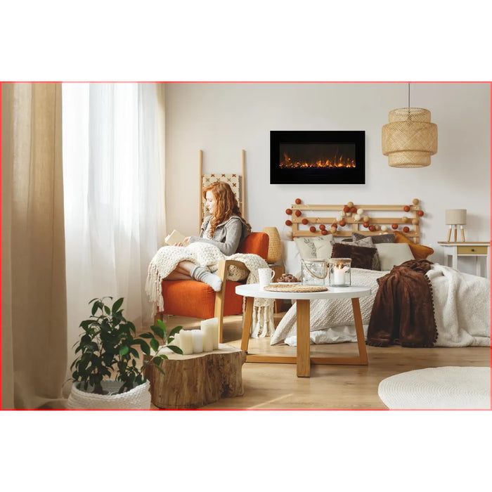 Amantii WM-FM-BG Wall Mount Electric Fireplace