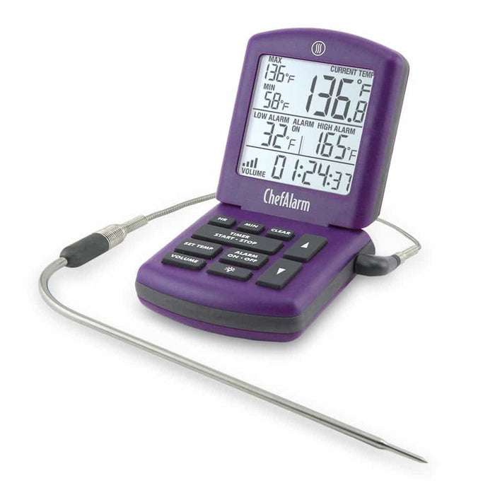 ThermoWorks Purple ChefAlarm Cooking Thermometer Pro-Series Temp Probe