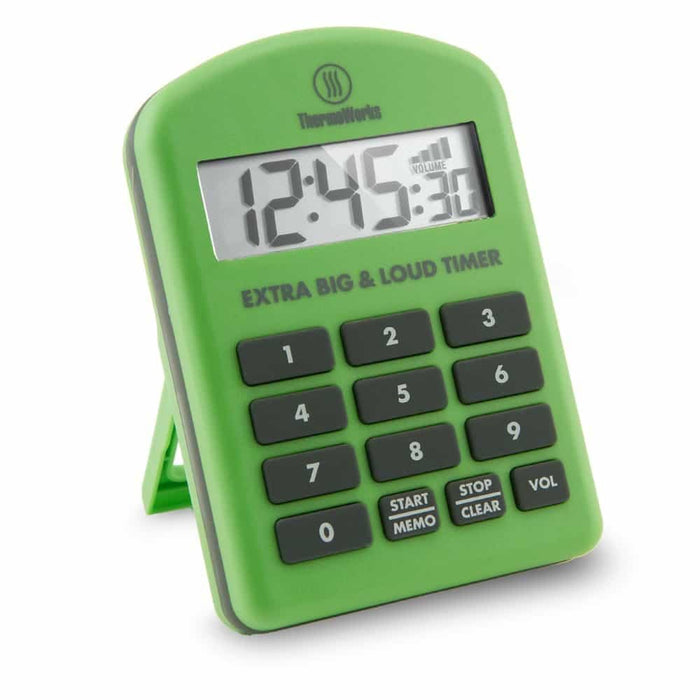 Thermoworks ThermoWorks Extra Big & Loud Timer TX-4100 Green TX-4100-GR Accessory Thermometer Wireless 719926193177