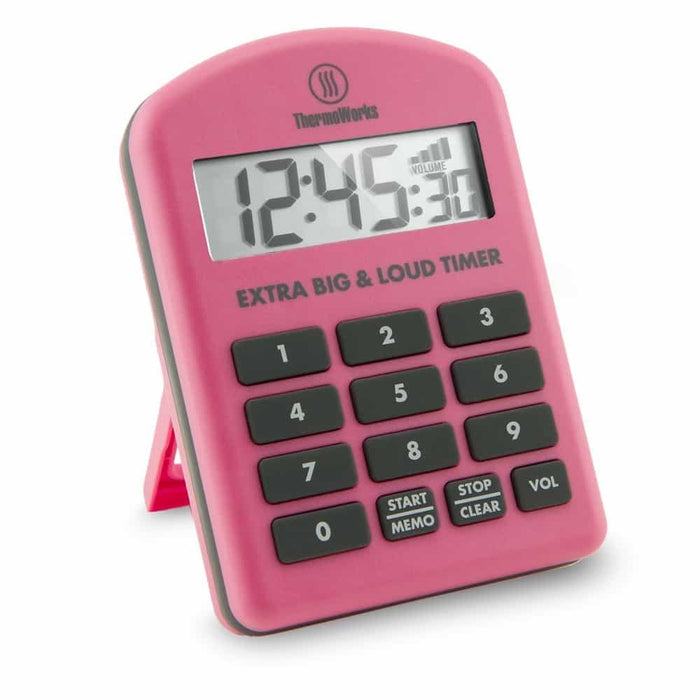 Thermoworks ThermoWorks Extra Big & Loud Timer TX-4100 Pink TX-4100-PK Accessory Thermometer Wireless 719926193207