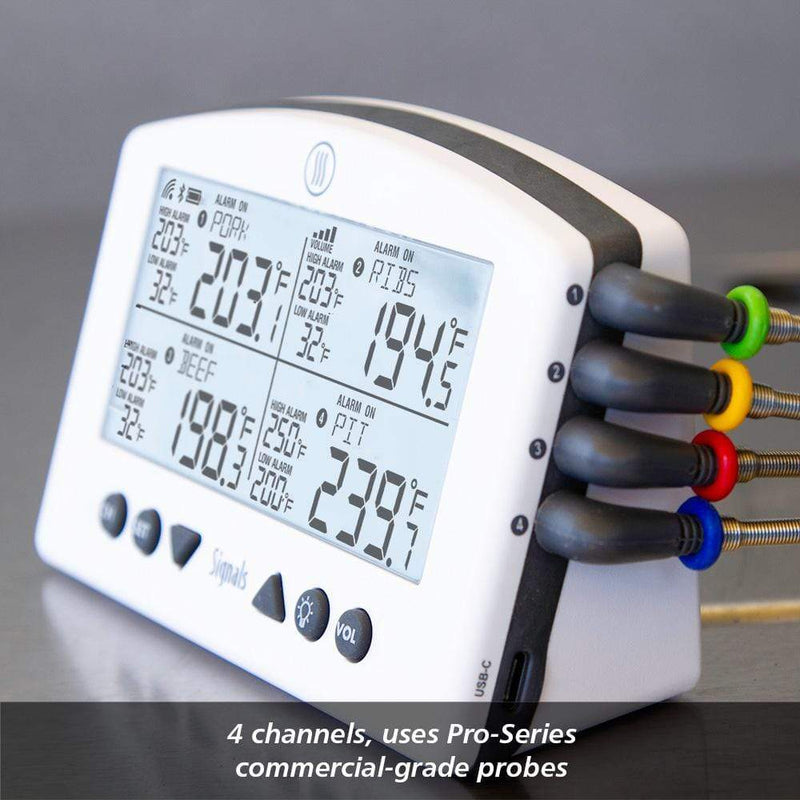 Thermoworks Thermoworks Signals 4-Channel BBQ Alarm Thermometer (WiFi + Bluetooth) Accessory Thermometer Wireless