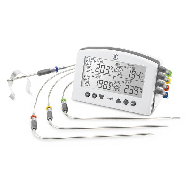 Thermoworks Thermoworks Signals 4-Channel BBQ Alarm Thermometer (WiFi + Bluetooth) White TX-1500-WH Accessory Thermometer Wireless