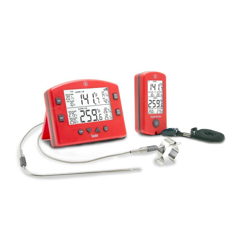 Thermoworks Thermoworks Smoke Remote BBQ Alarm Thermometer Red TX-1300-RD Accessory Thermometer Wireless 719926193481