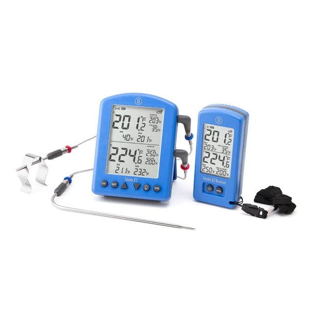 Thermoworks ThermoWorks Smoke X2 Long-Range Remote BBQ Alarm Thermometer TX-1700 Blue TX-1700-BL Accessory Thermometer Wireless