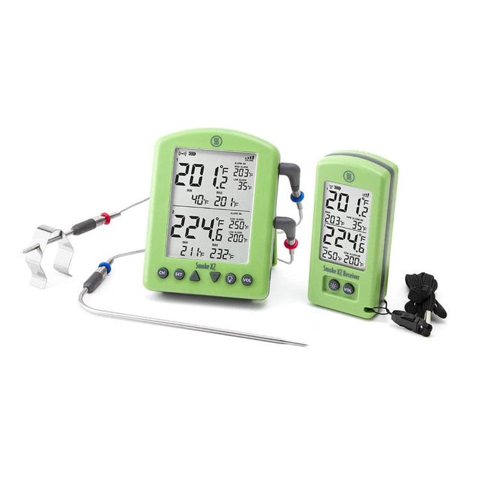 2Measure Großes BBQ Thermometer Für Räucherofen | Edelstahl 0-250°C | Profi Grillzubehör