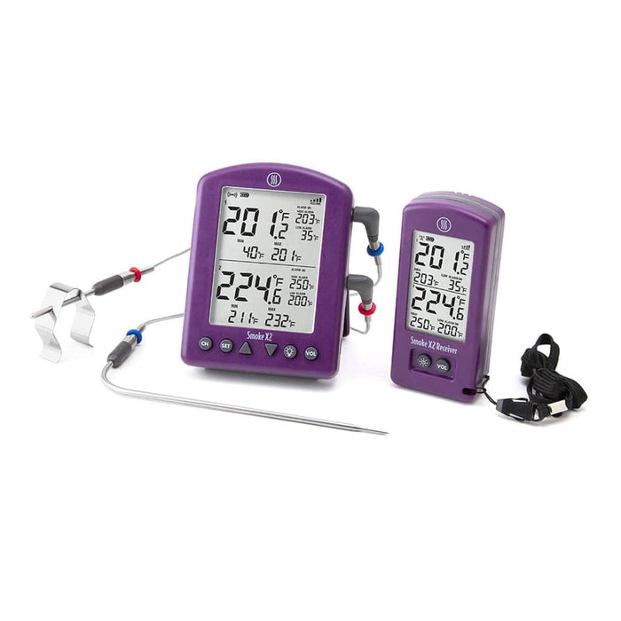 Thermoworks ThermoWorks Smoke X2 Long-Range Remote BBQ Alarm Thermometer TX-1700 Purple TX-1700-PR Accessory Thermometer Wireless