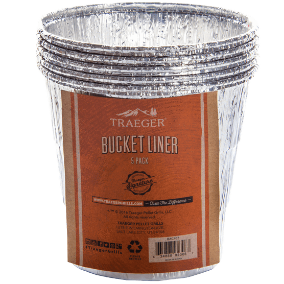 Traeger Traeger Bucket Liner - 5 Pack BAC572 Part Grease Tray, Grease Cup & Drip Pan 634868932403