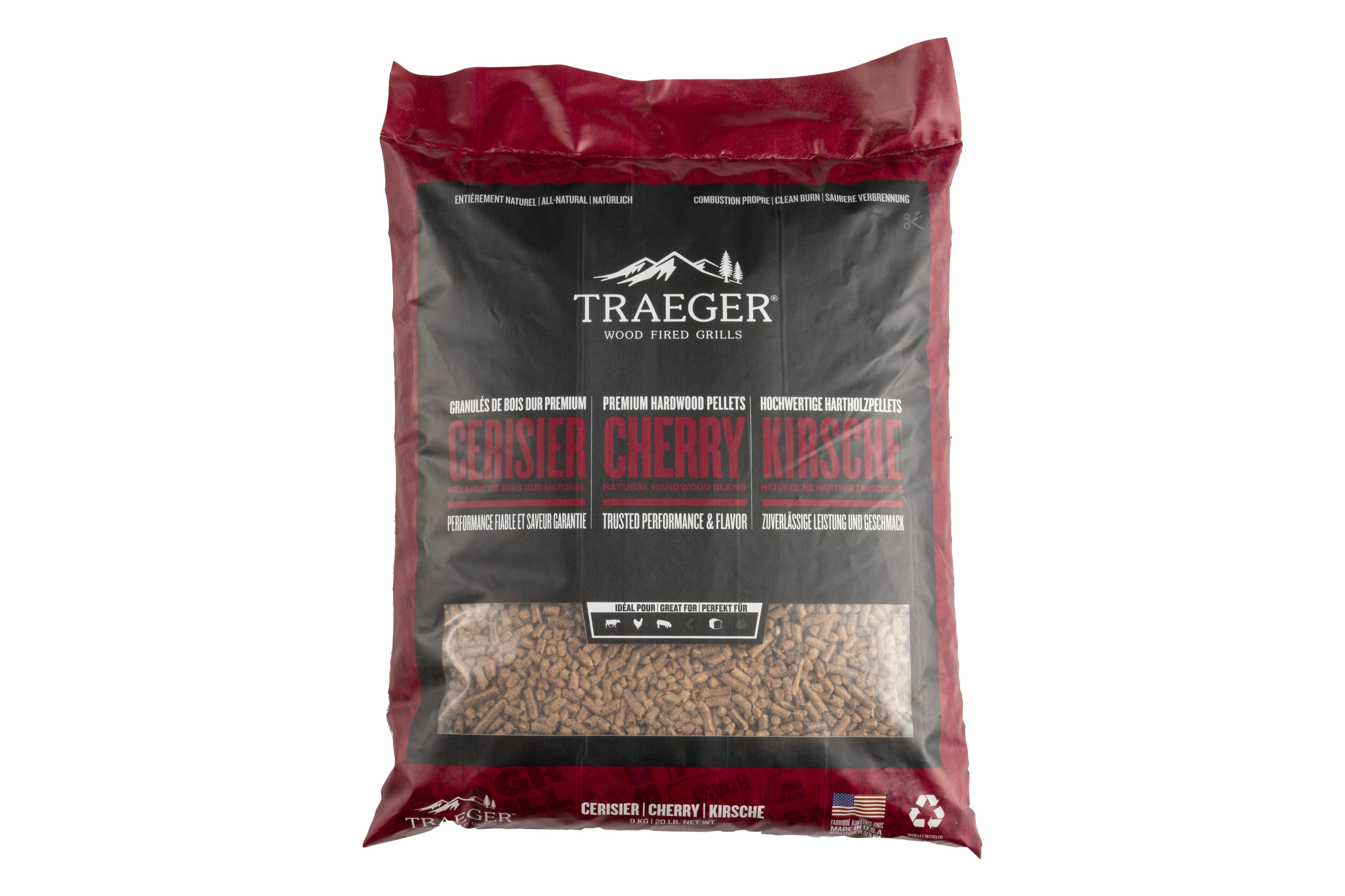 Traeger Traeger Cherry Wood Pellets 20 lb Bag PEL339 Accessory Smoker Wood Chip & Chunk 634868933011