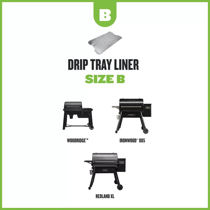 Traeger Traeger Drip Tray Liners, Size B (5-Pack) BAC855 Part Grease Tray, Grease Cup & Drip Pan 634868953828