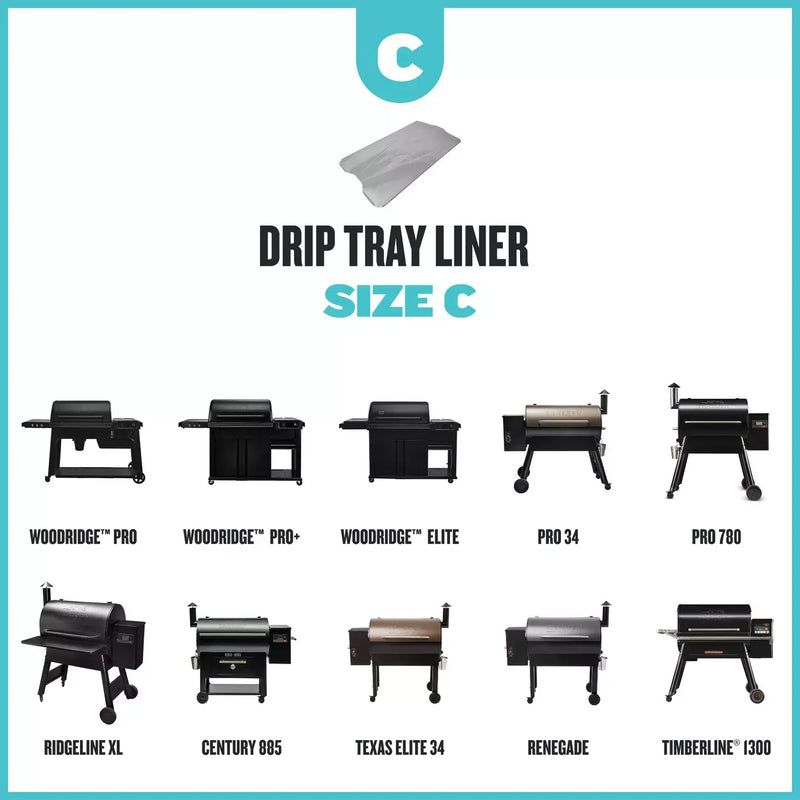 Traeger Traeger Drip Tray Liners, Size C (5-Pack) BAC856 Part Grease Tray, Grease Cup & Drip Pan 634868953835